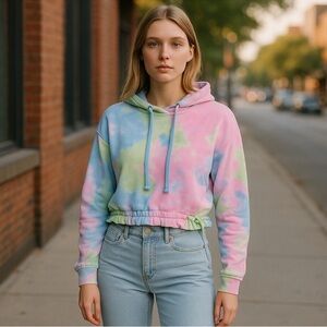 Blank NYC Tie Dye Cinched Hoodie